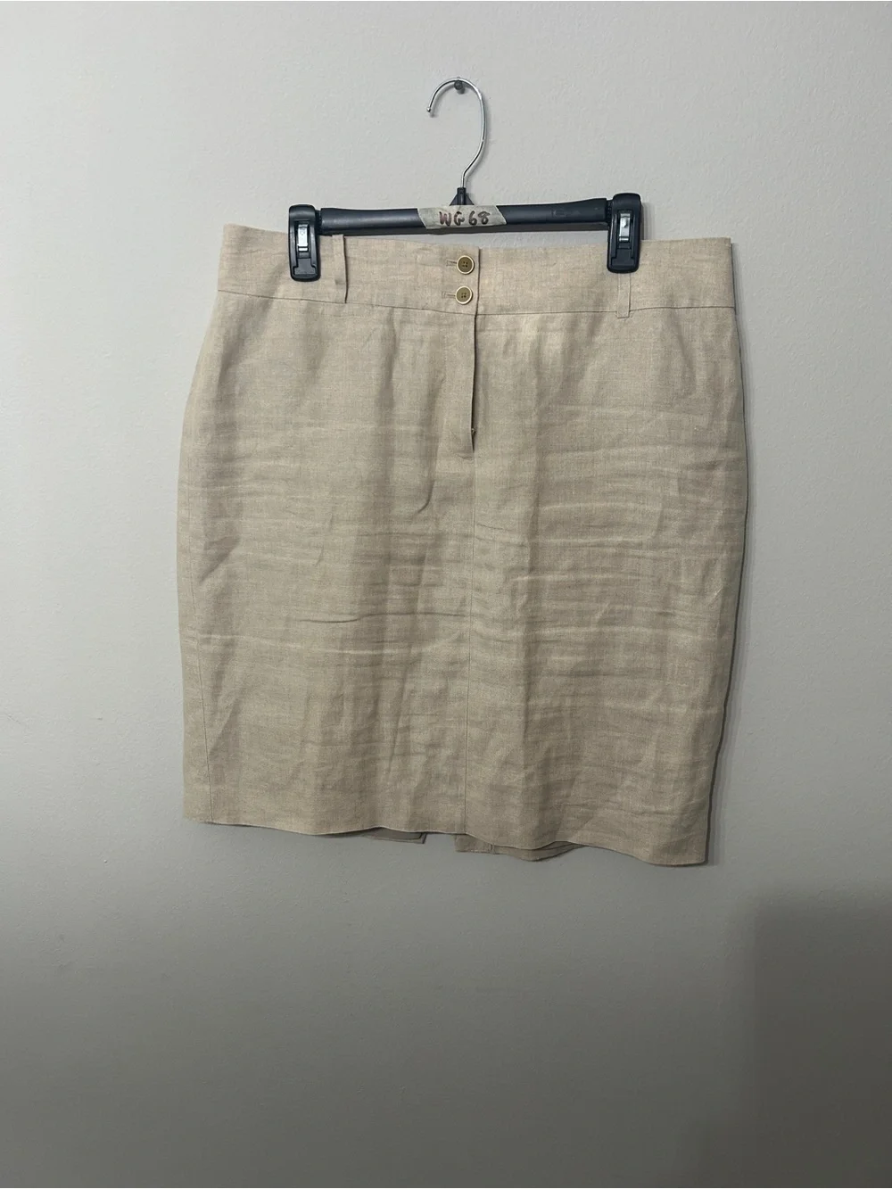 Women’s Banana Republic Linen Blend Pencil Skirt Size 14 Beige